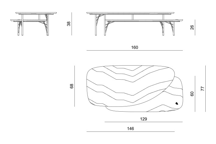 Trapeze Low table