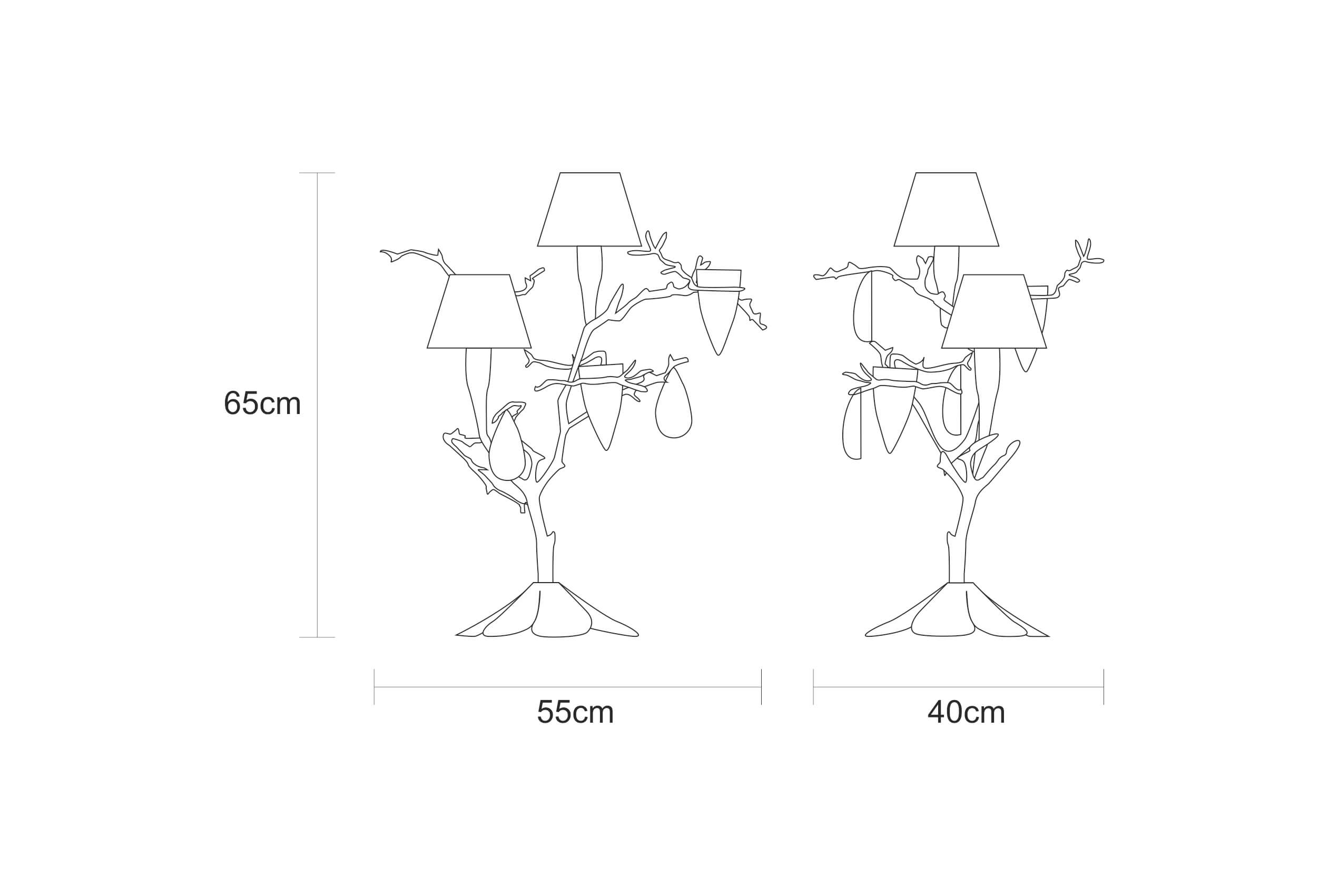 Table lamp Fascinium Virga Double