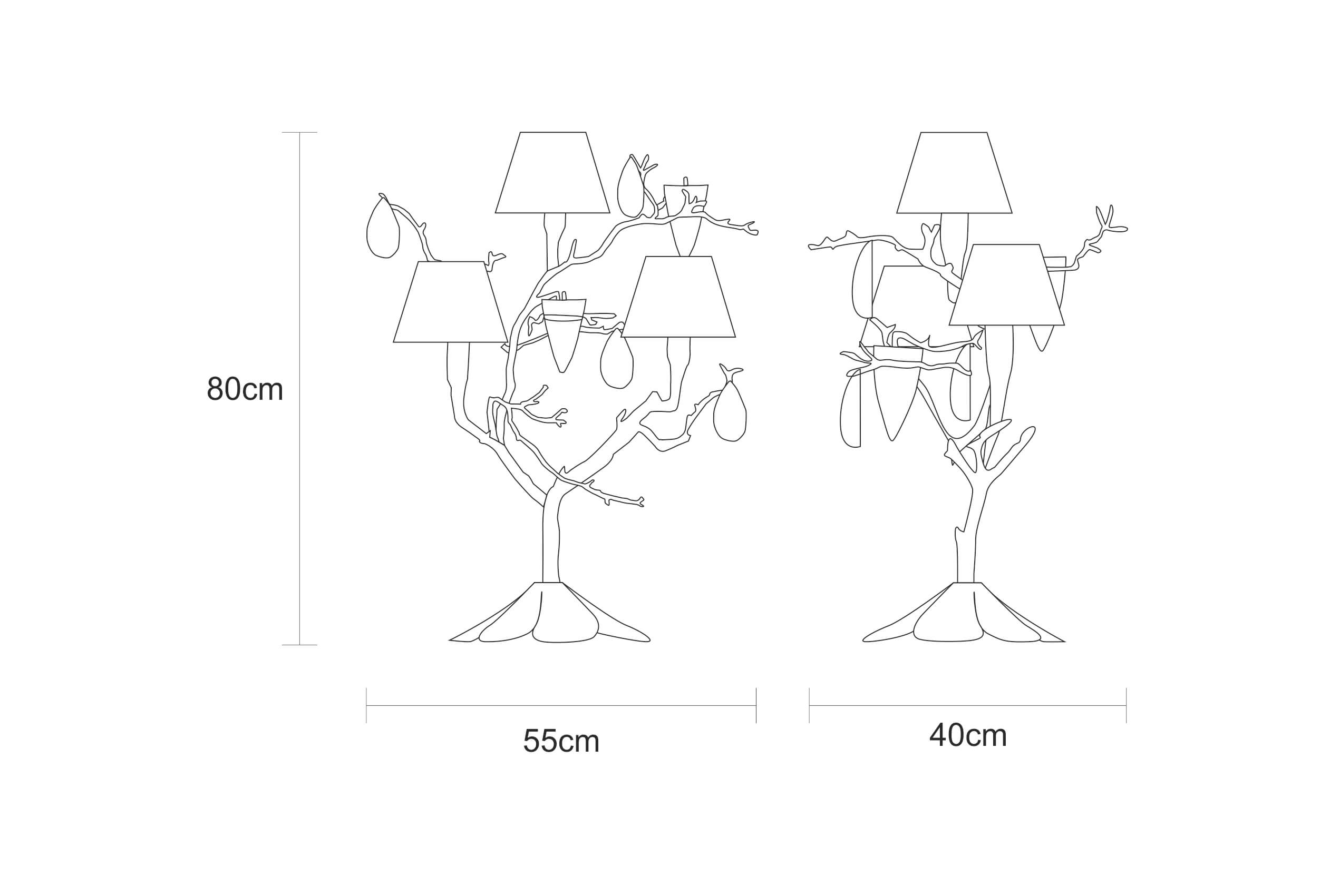 Table lamp Fascinium Virga Triple