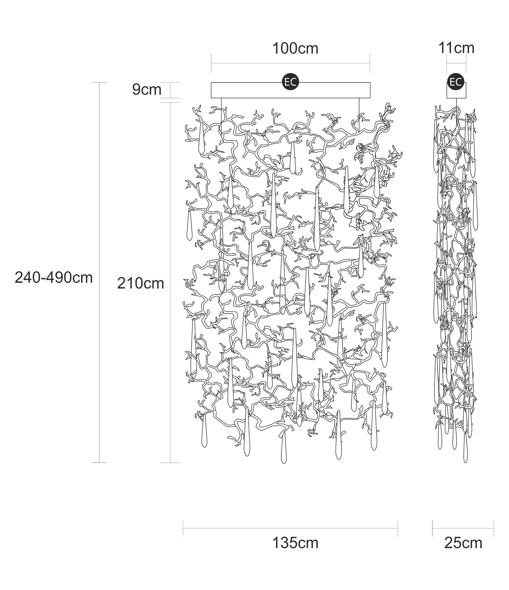 Suspension Aqua Curtain Small