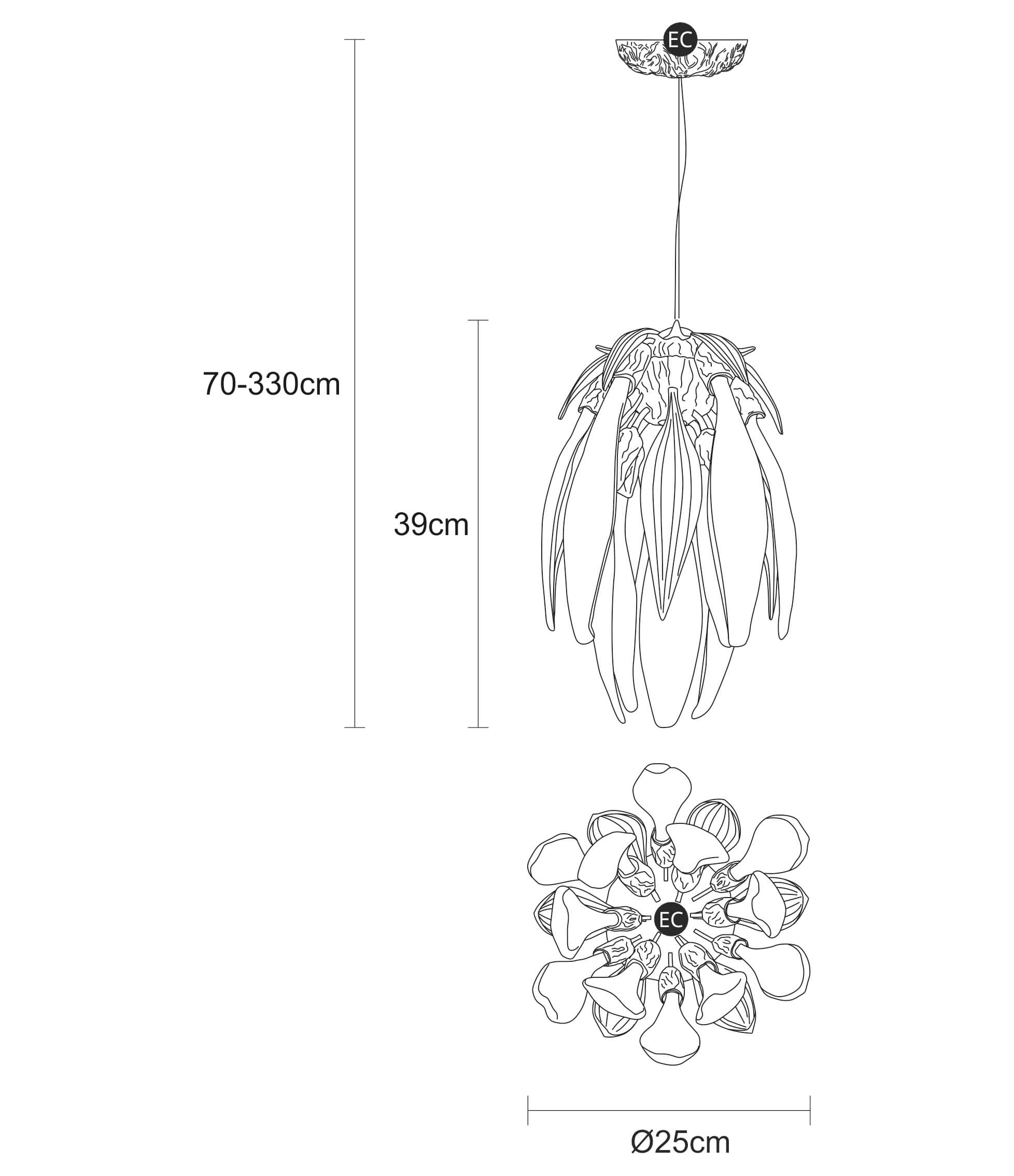 Suspension Dandelion Cynara Medium