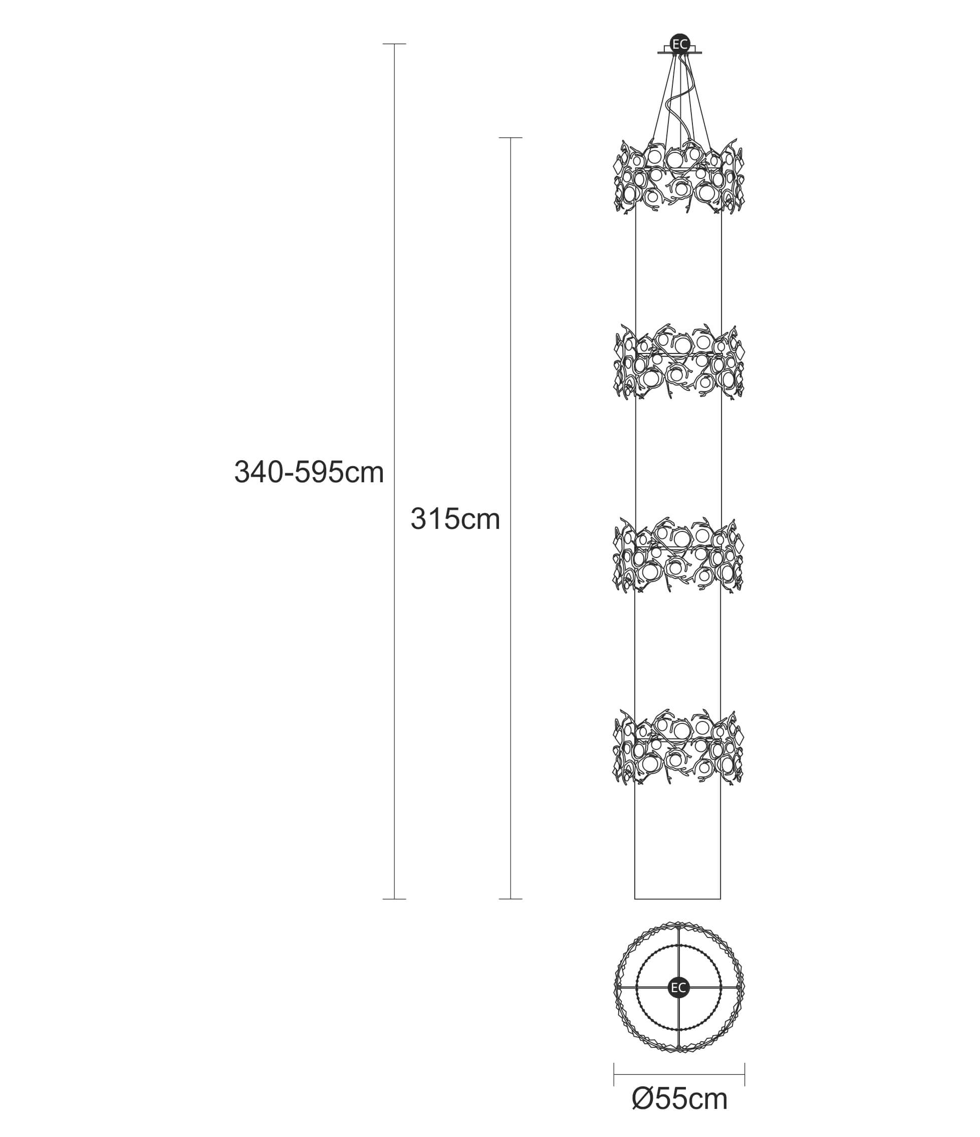Suspension Diamond Veil Quadruple