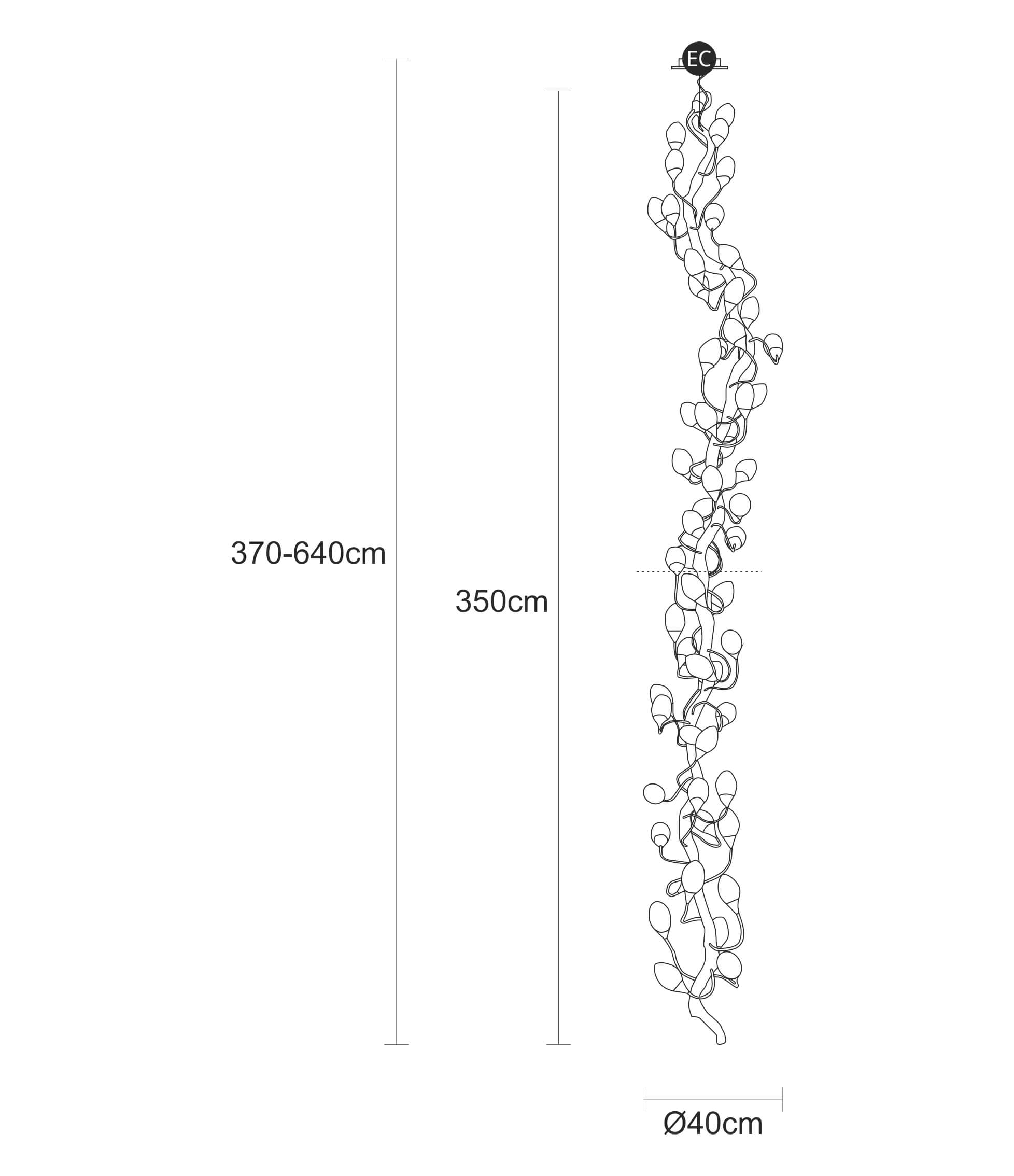Suspension Lotus Vertical Bloom Large