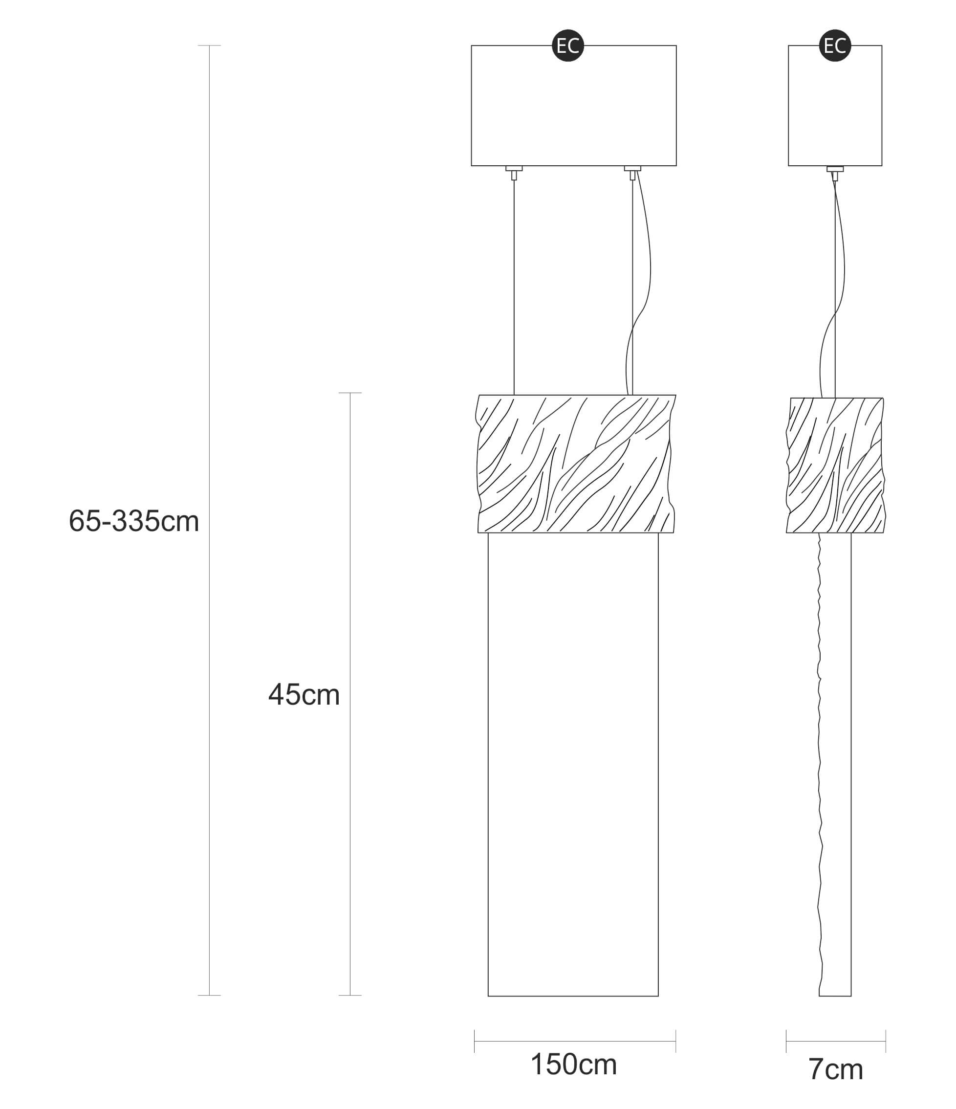 Suspension Mondrian Coastline Small