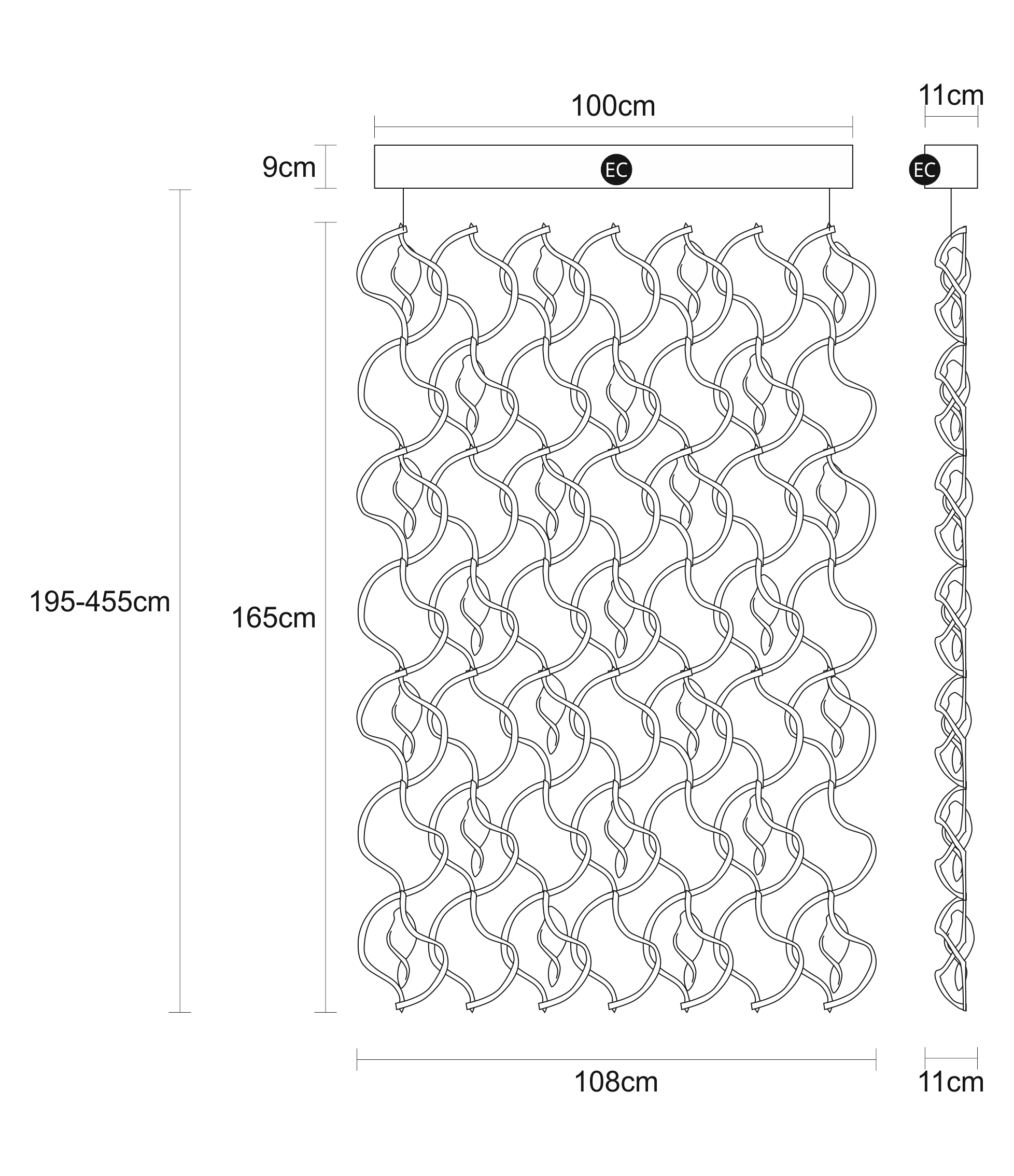 Suspension Niagara Curtain