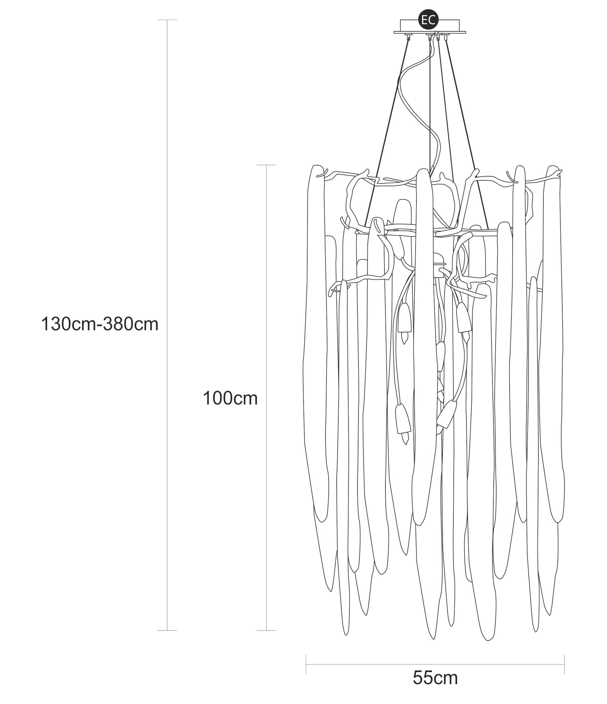 Suspension Waterfall Straw Single