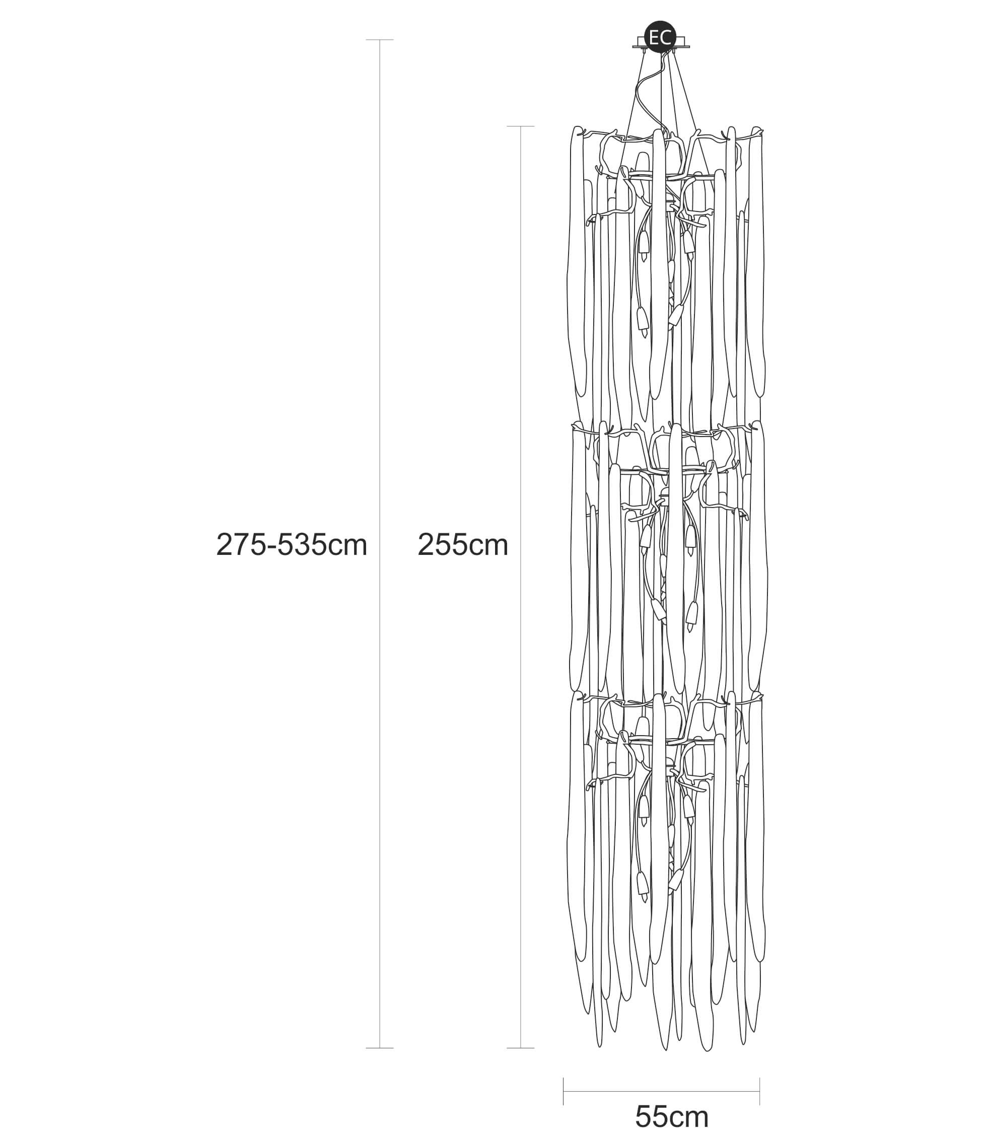 Suspension Waterfall Straw Triple