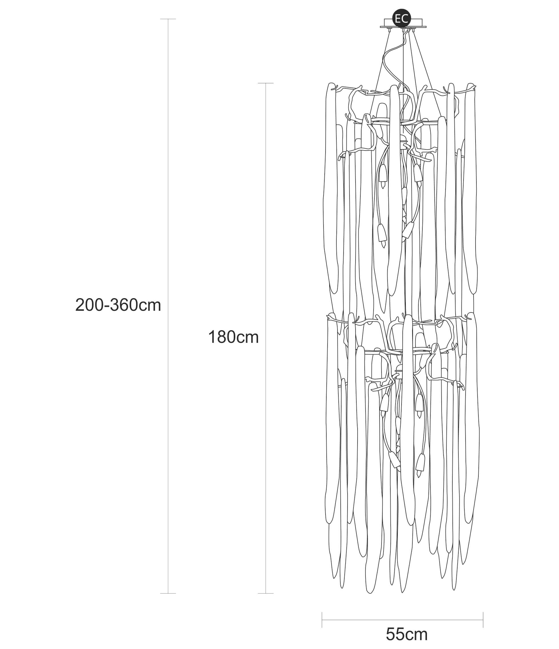 Suspension Waterfall Straw Twin