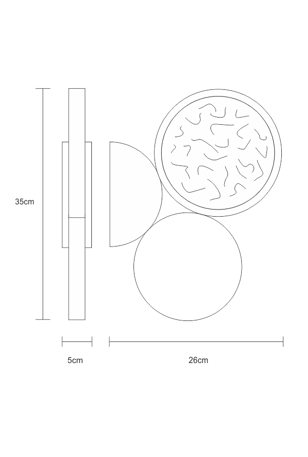 Sconce Luna Orbit Corner Small