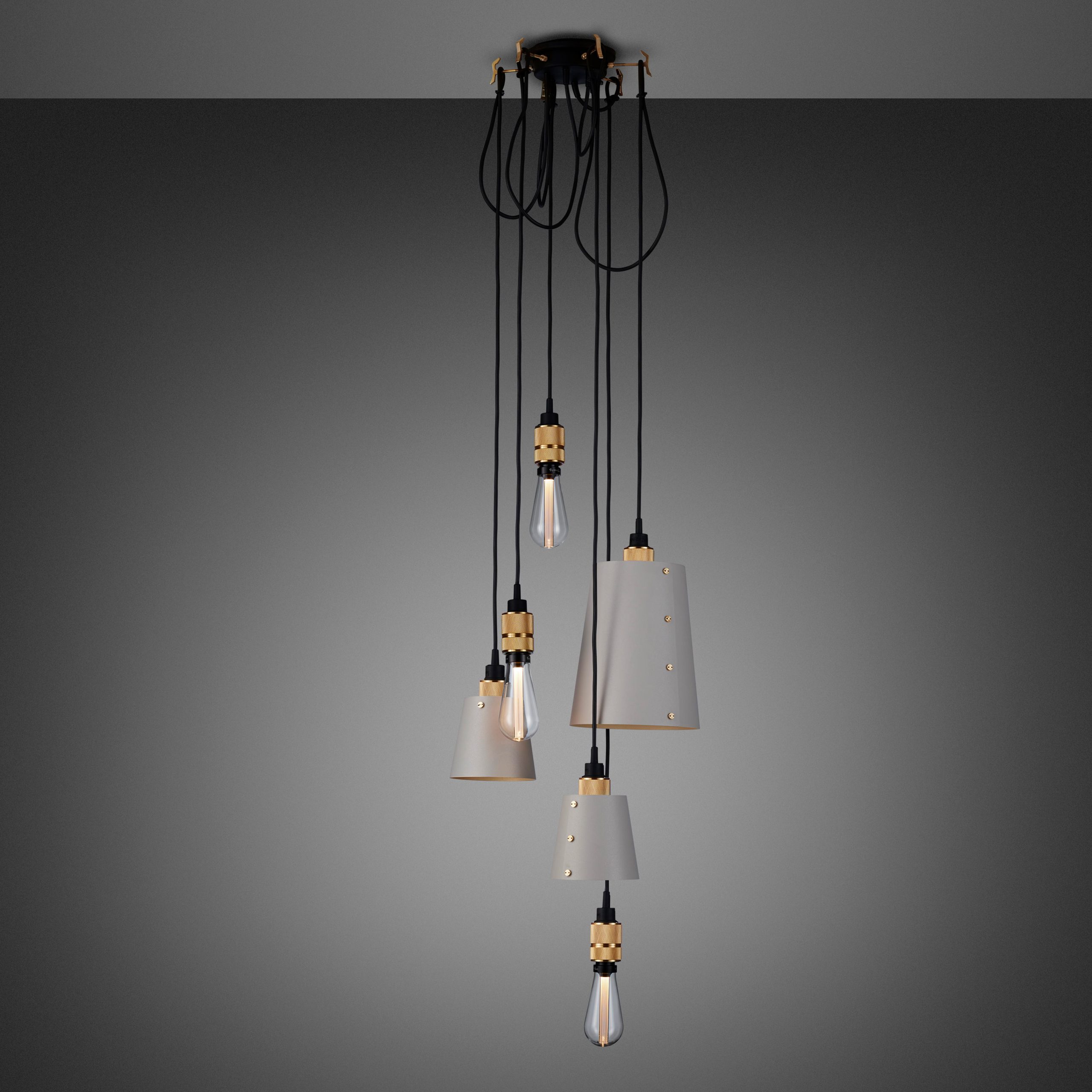 Chandelier HOOKED 6.0 MIX / STONE / BRASS