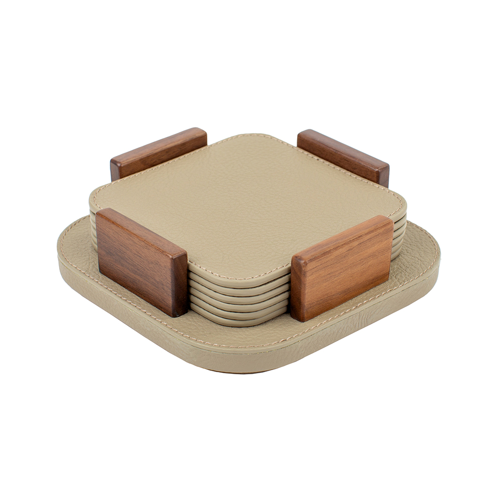 Set of coasters POLTRONA FRAU MAGGESE 13 x 13 cm (6 pcs.)
