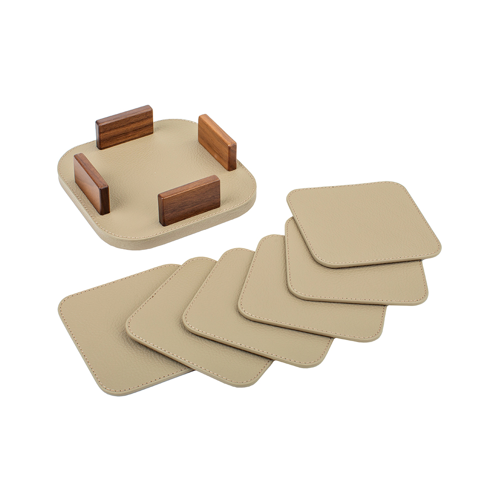 Set of coasters POLTRONA FRAU MAGGESE 13 x 13 cm (6 pcs.)