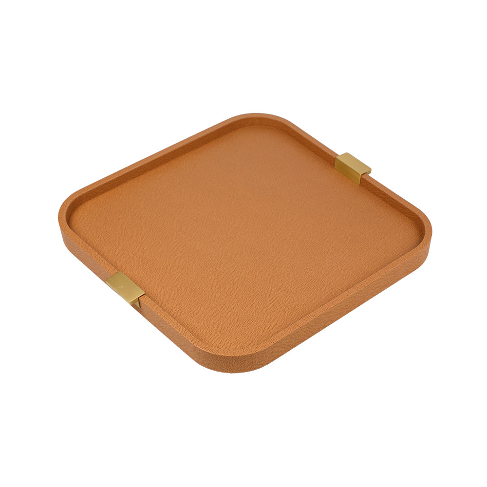 Tray PUCCINI BRASS CARAMEL 38 x 35.5 cm