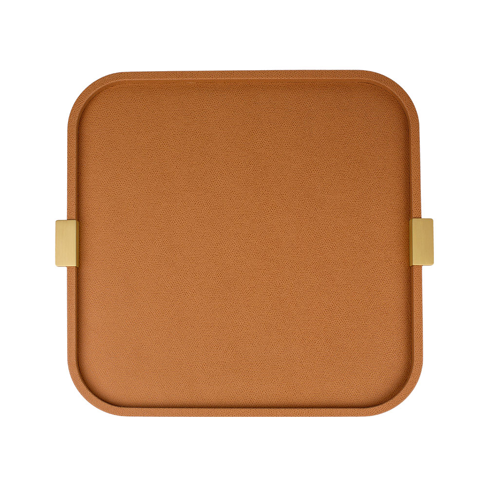Tray PUCCINI BRASS CARAMEL 38 x 35.5 cm