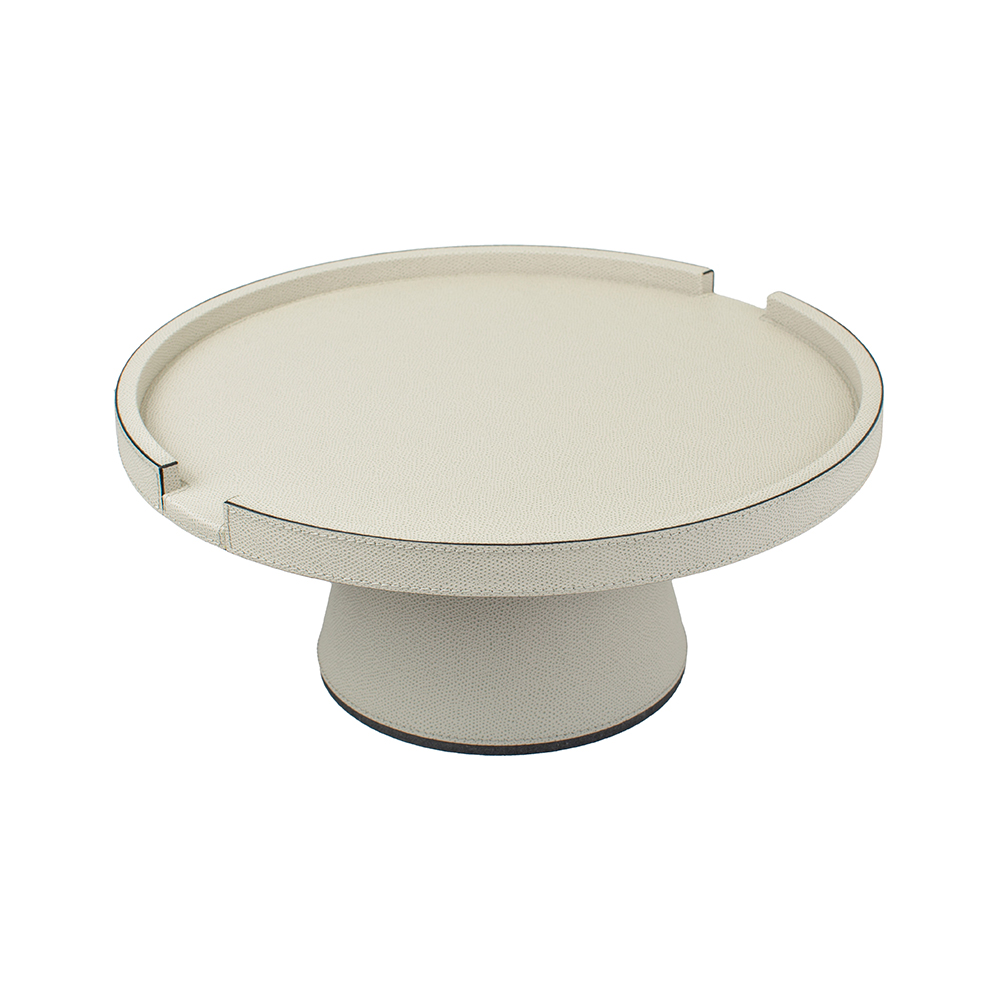 Tray with leg GOURMET LIGHT GREY Ø35.5 x 15.5 cm