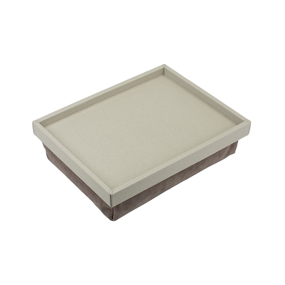 Tray with soft pad TEDDY LIGHT GREY GREY 34 x 26 cm