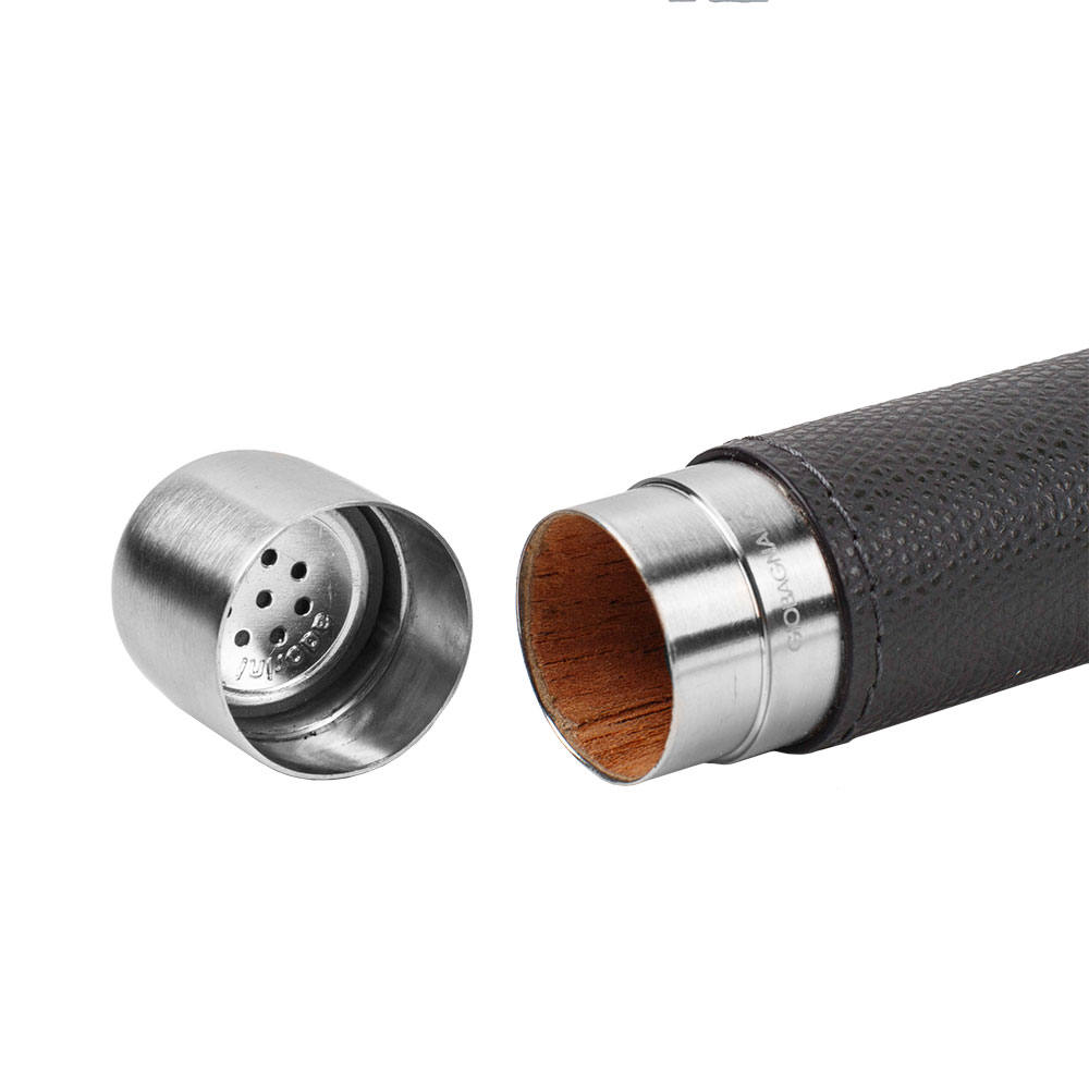 Cigar case with humidifier BLACK