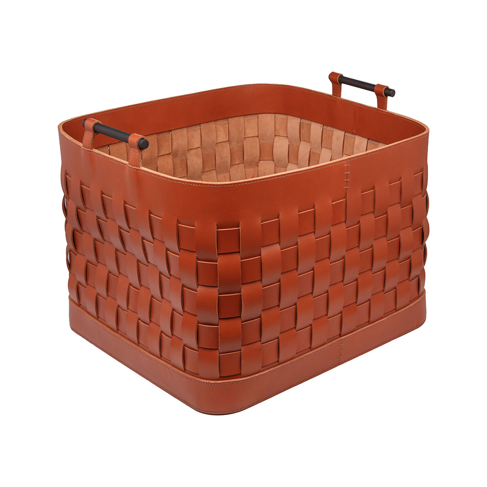 Laundry basket RAVENNA COGNAC 48 x 48 x 34.5 cm