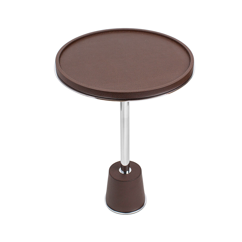 Coffee table SORRENTO CHROME DEER MOKA Ø35 x 48.5 cm