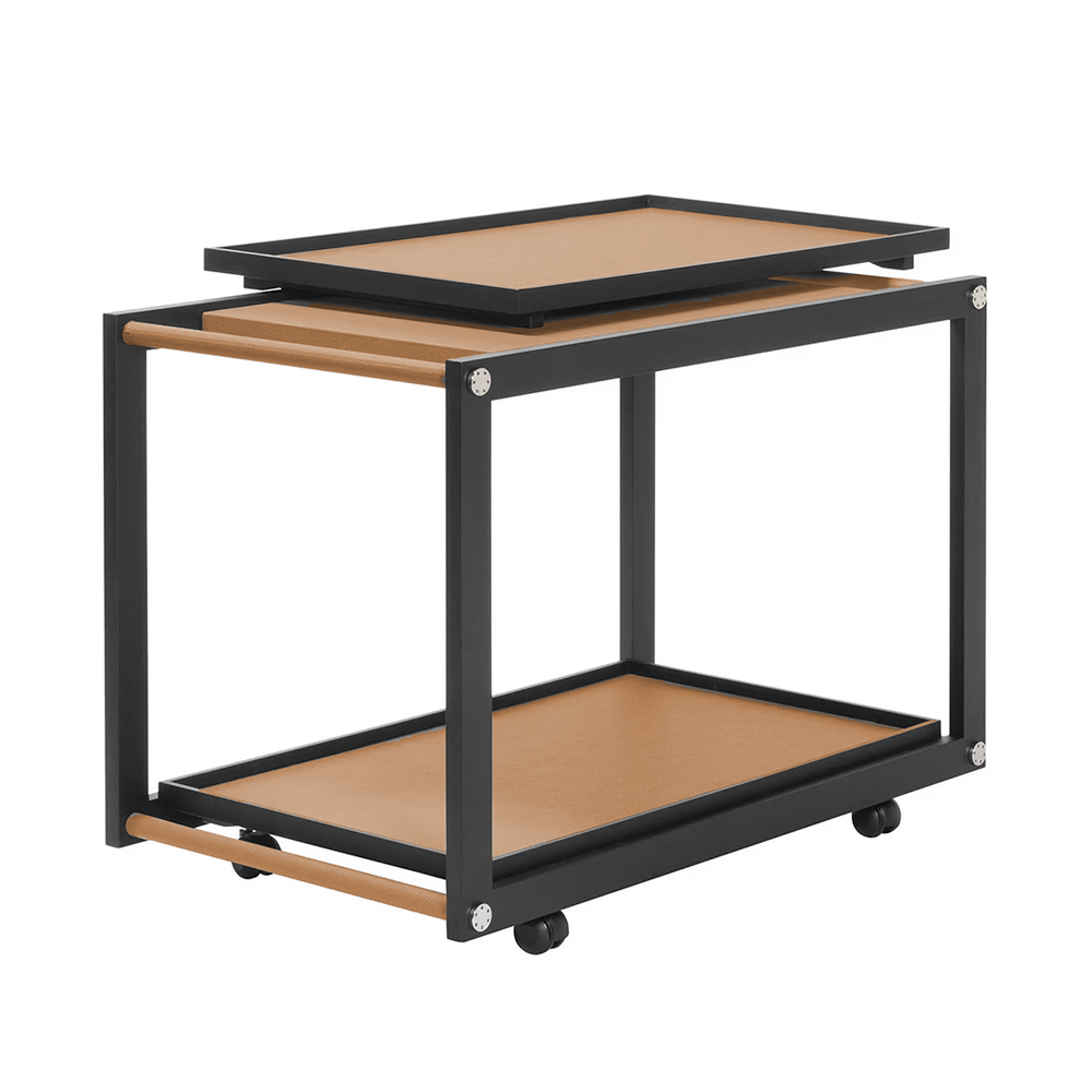 Table Jeremy Chrome Caramel 80 x 47 x 58.5 cm