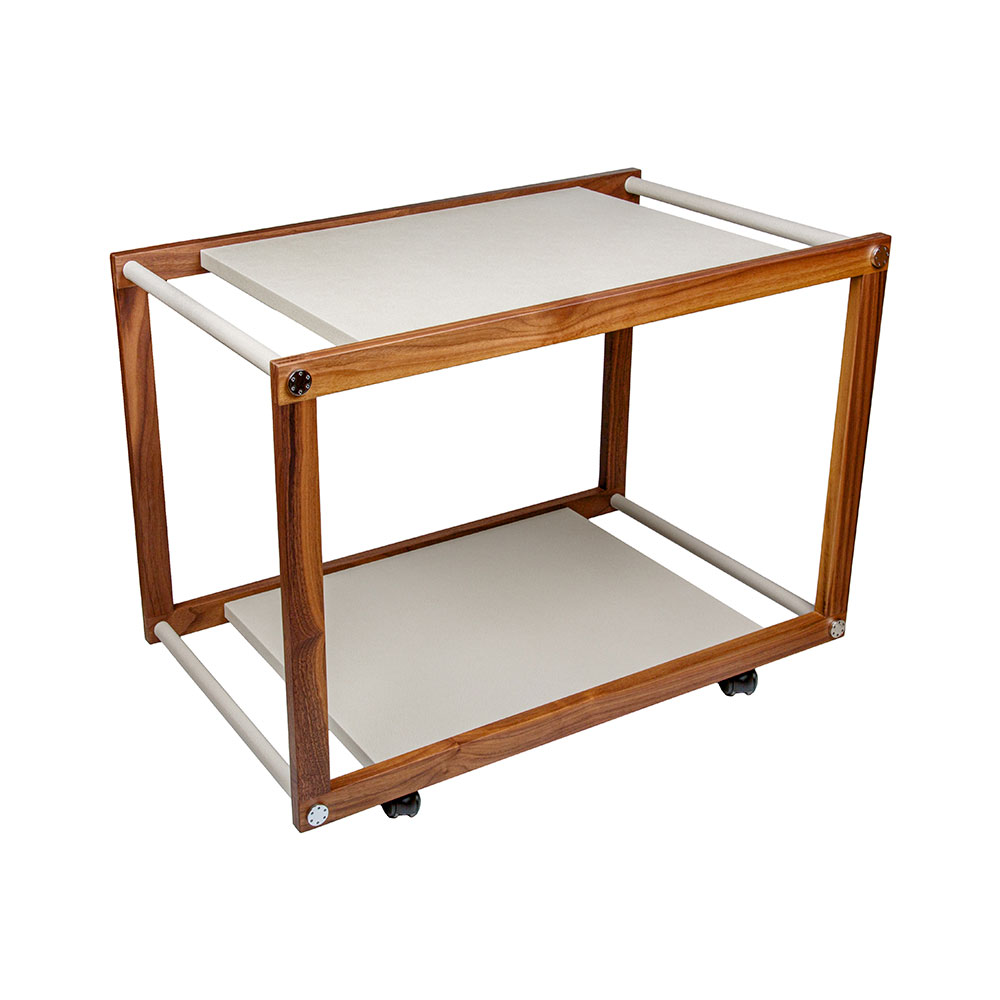 Table JEREMY CHROME LIGHT GREY 80 x 47 x 58.5 cm