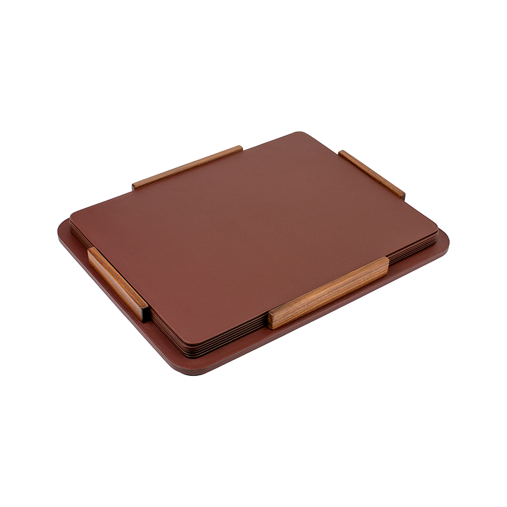 Set of placemats with stand POLTRONA FRAU BROSSURA 51 x 39 x 4.5 cm (6 pcs.)