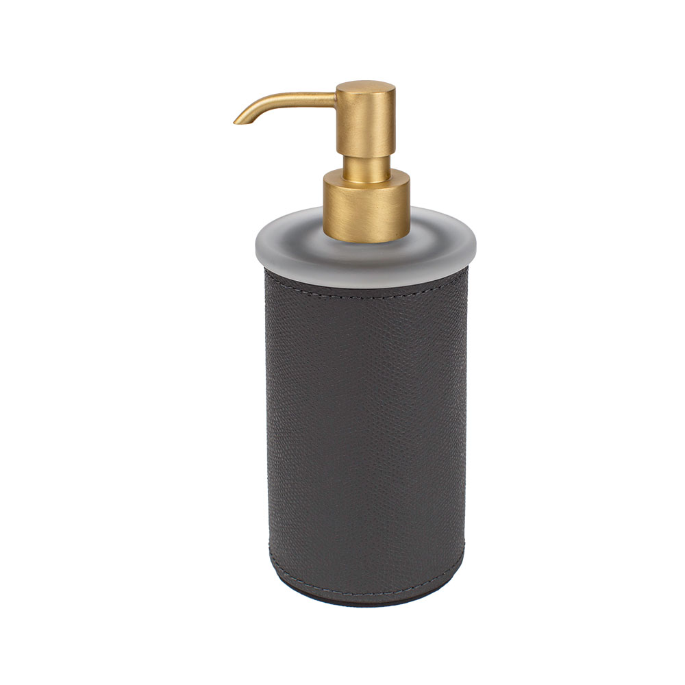 Soap dispenser SANTORINI BRASS SLATE Ø8.5 x 19.5 cm