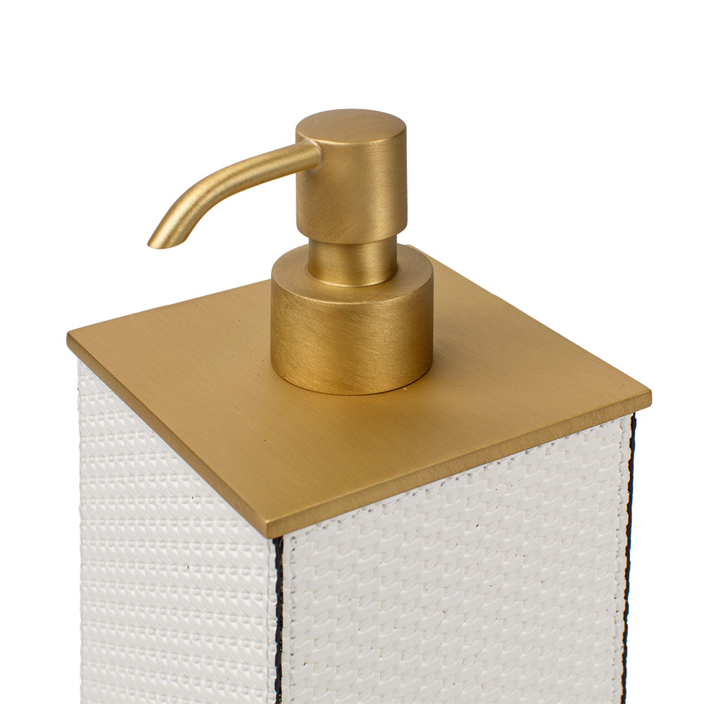 Bathroom set Firenze Brass Bellagio White, 4 items