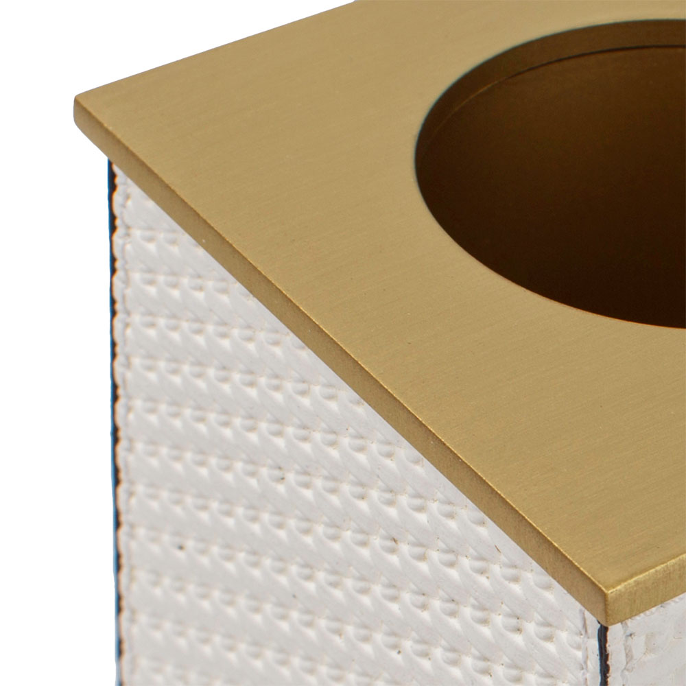 Bathroom set Firenze Brass Bellagio White, 4 items