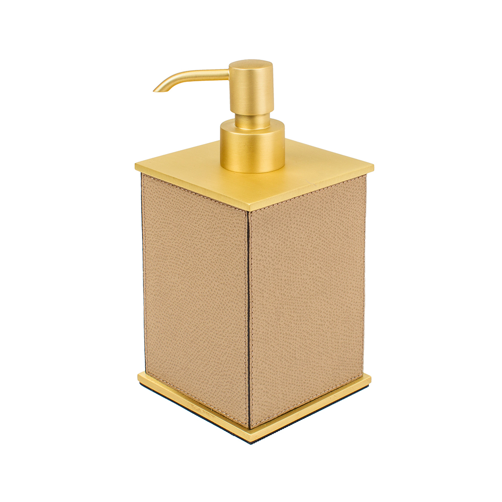 Bathroom set Firenze Brass Taupe, 4 items