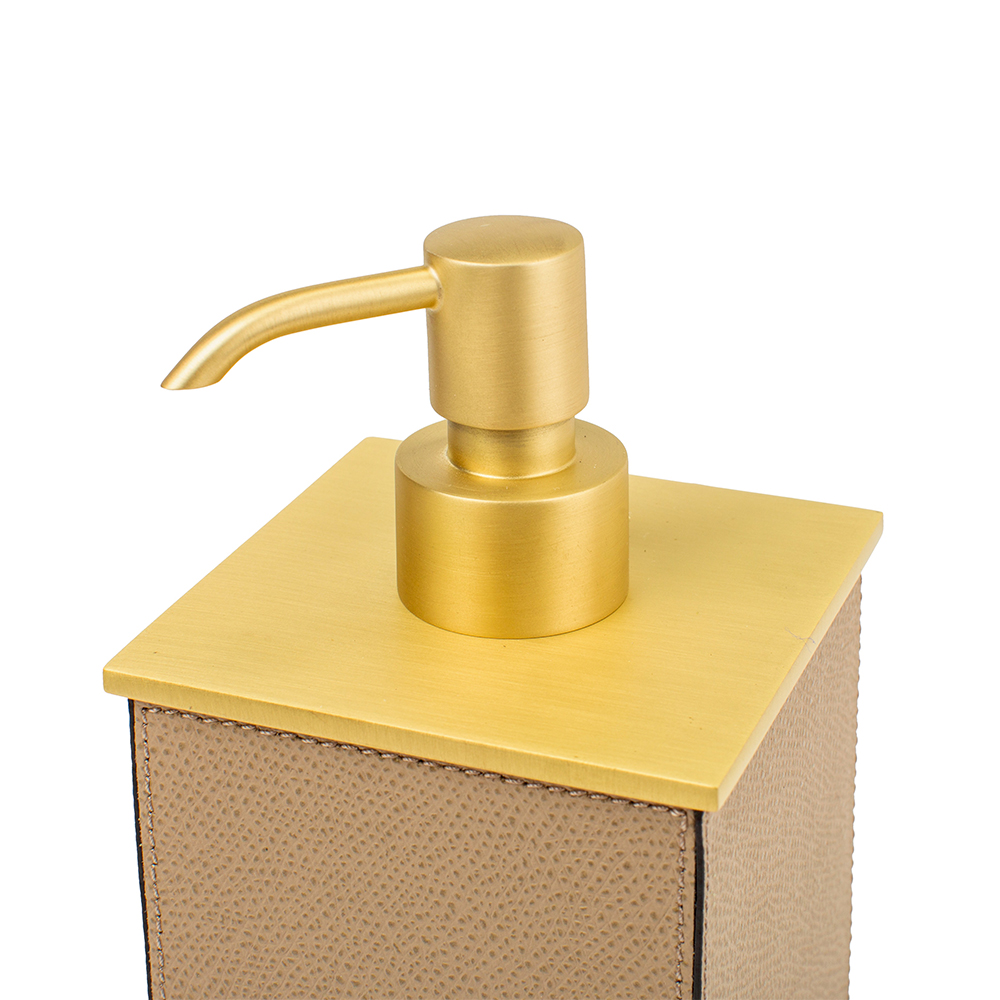Bathroom set Firenze Brass Taupe, 4 items