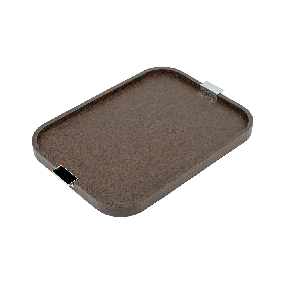 Tray PUCCINI CHROME MOKA 41 x 28.5 x 2.5 cm