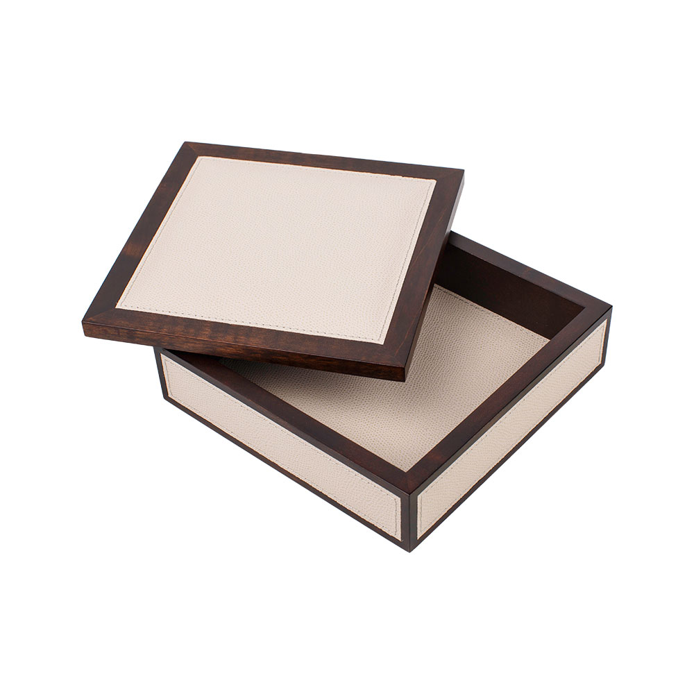 Box with lid MILANO DUST 18 x 18 x 5.5 cm