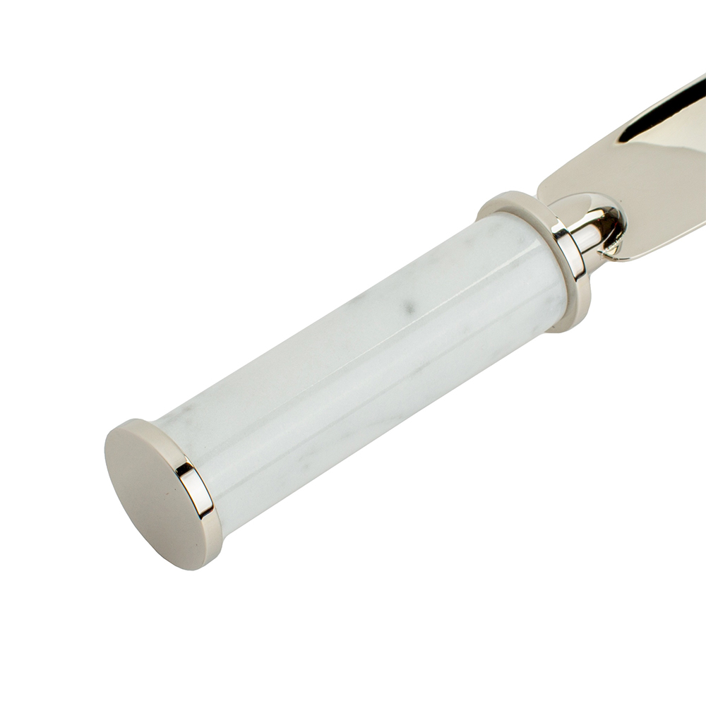 Shoe horn ICARO CHROME ARABESCATO WHITE 24 x 4.5 cm