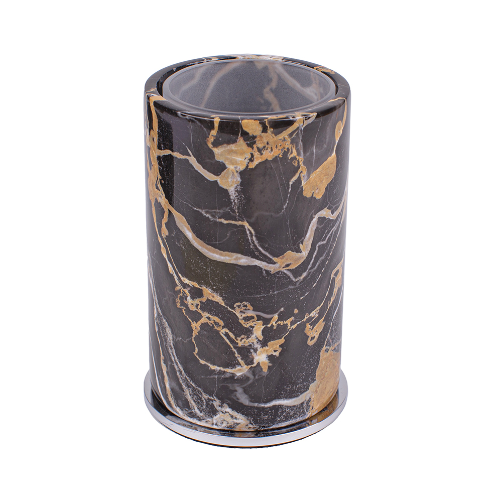 Bathroom set POSITANO BLACK PORTORO, 3 items